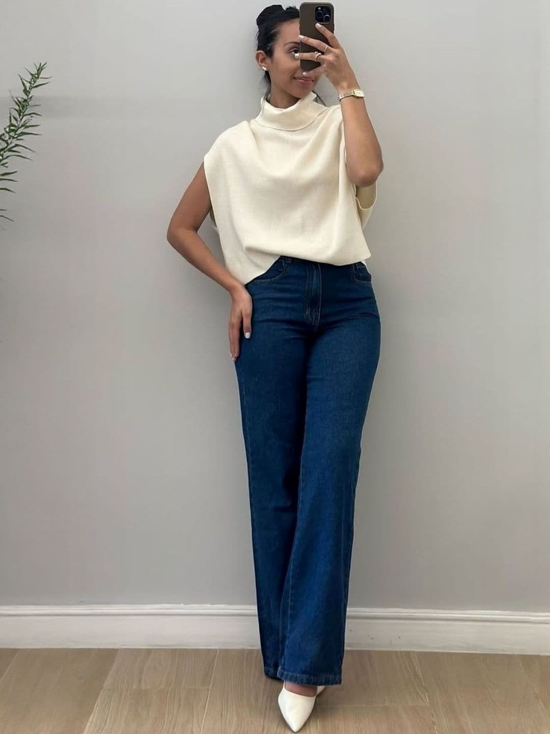 VBEAUTI Women Jean Wide Leg High-Rise Stretchable Jeans - view 1