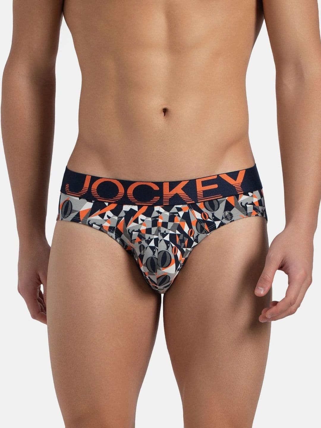 Jockey Super Combed Cotton Elastane Stretch Printed Brief with Ultrasoft Waistband - FP22