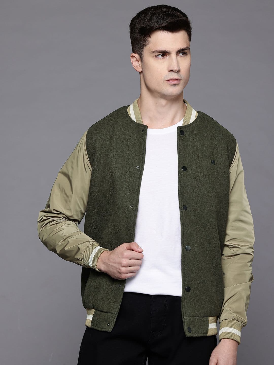 Allen Solly Stand Collar Varsity Jacket - view 1