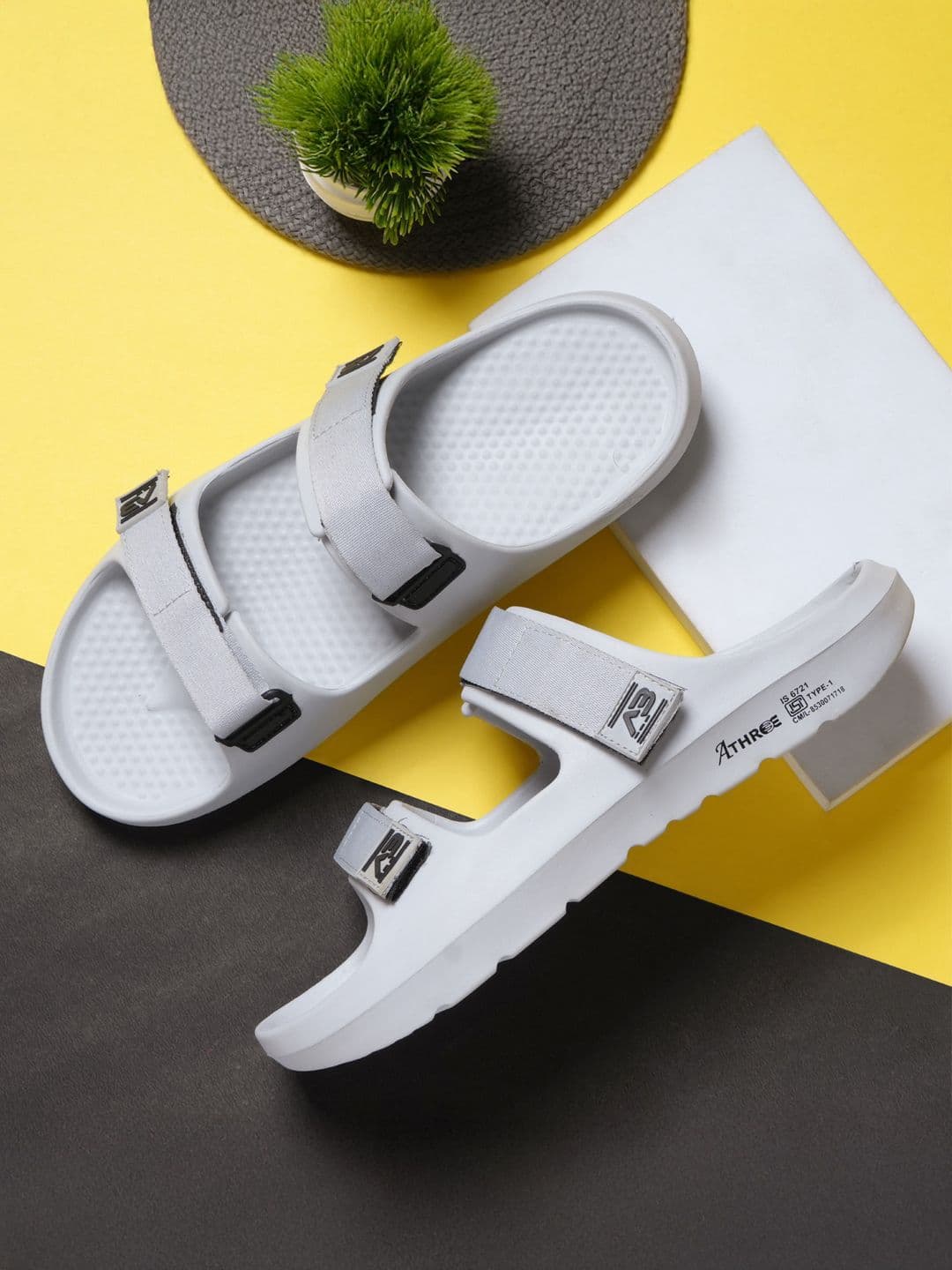 Athree Men Double Strap Sliders - view 1