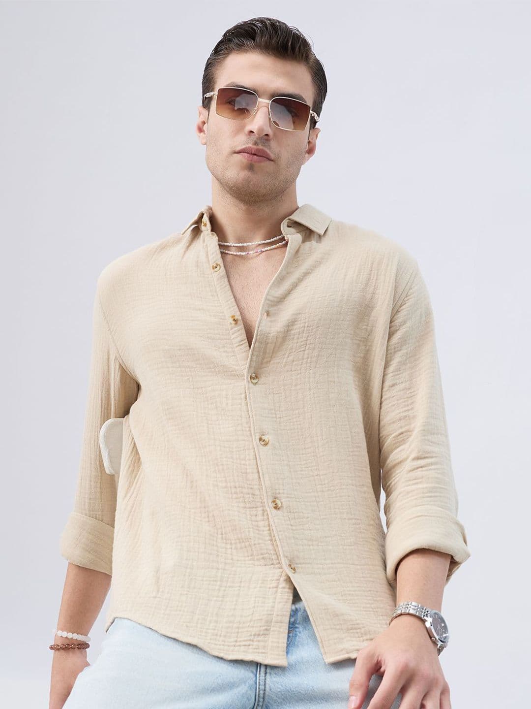 VASTRADO Warm Double Long Sleeves Slim Fit Shirt - view 1