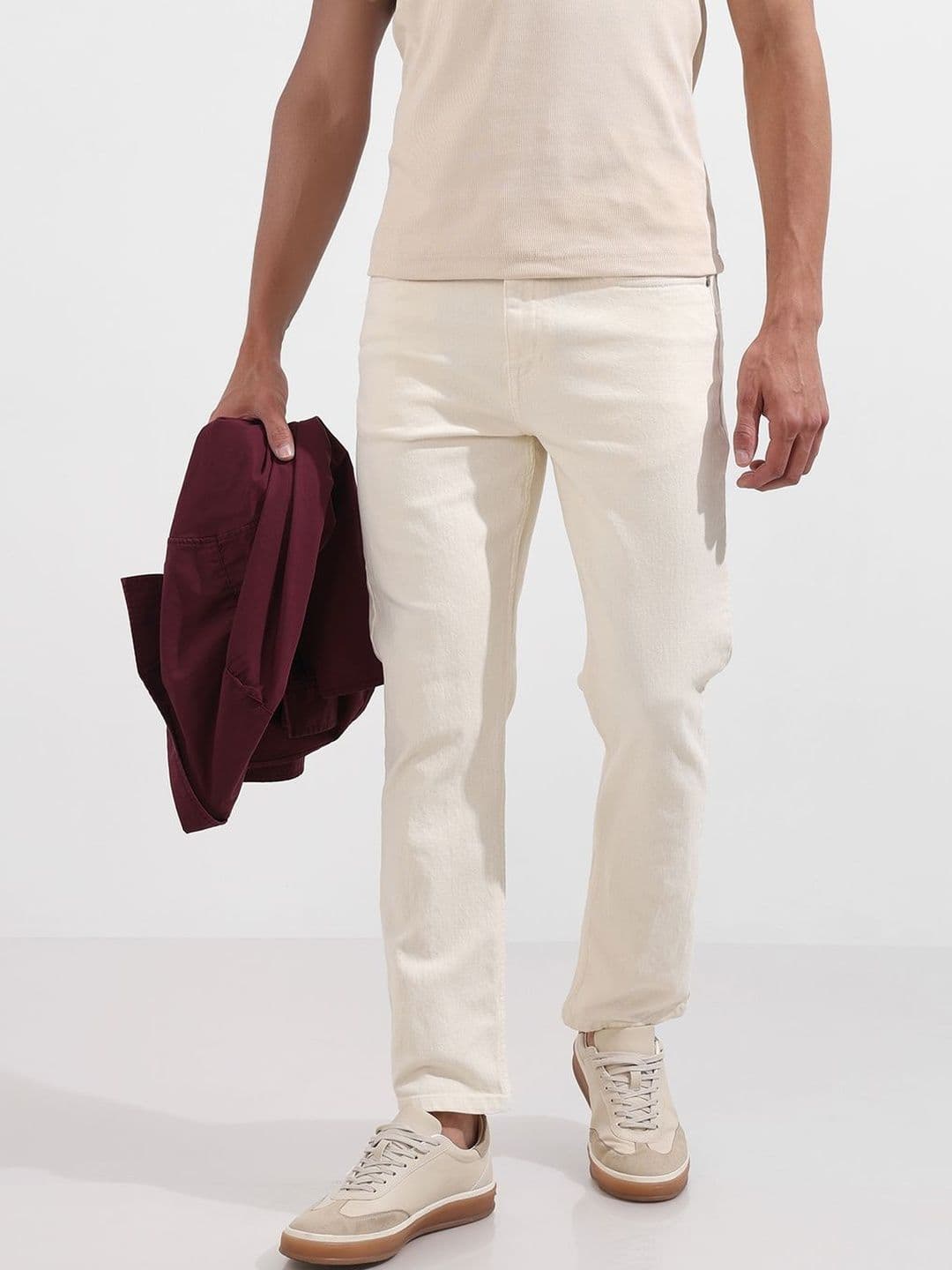 The Indian Garage Co Men Straight Fit Mid-Rise Stretchable Jeans - view 1