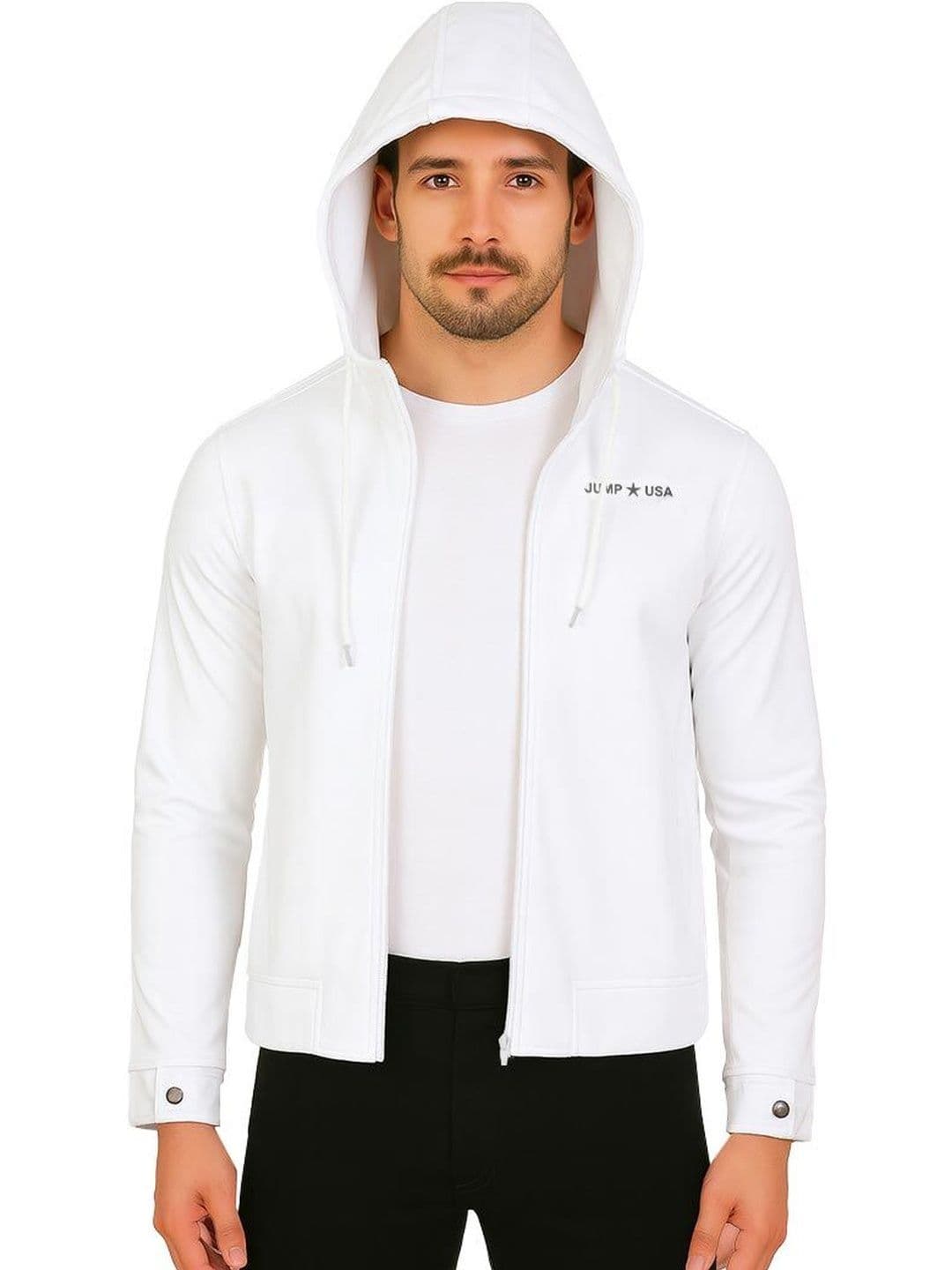 JUMP USA Hooded Collar Lightweight Sporty Jacket - view 1