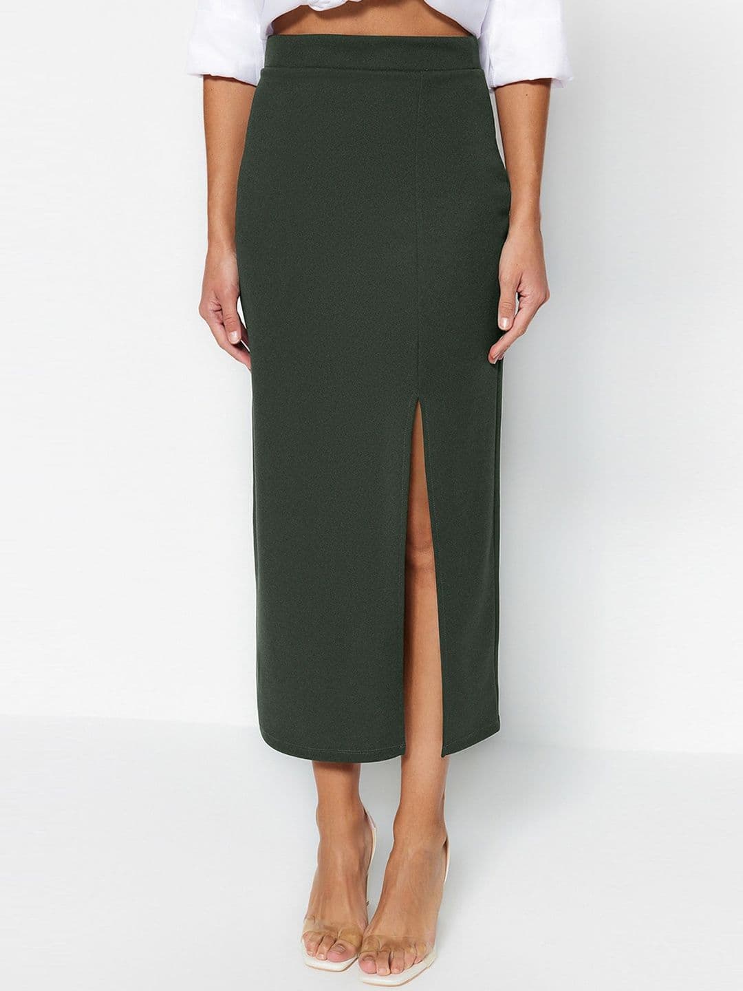 Trendyol Front Slit A-Line Maxi Skirt - view 1