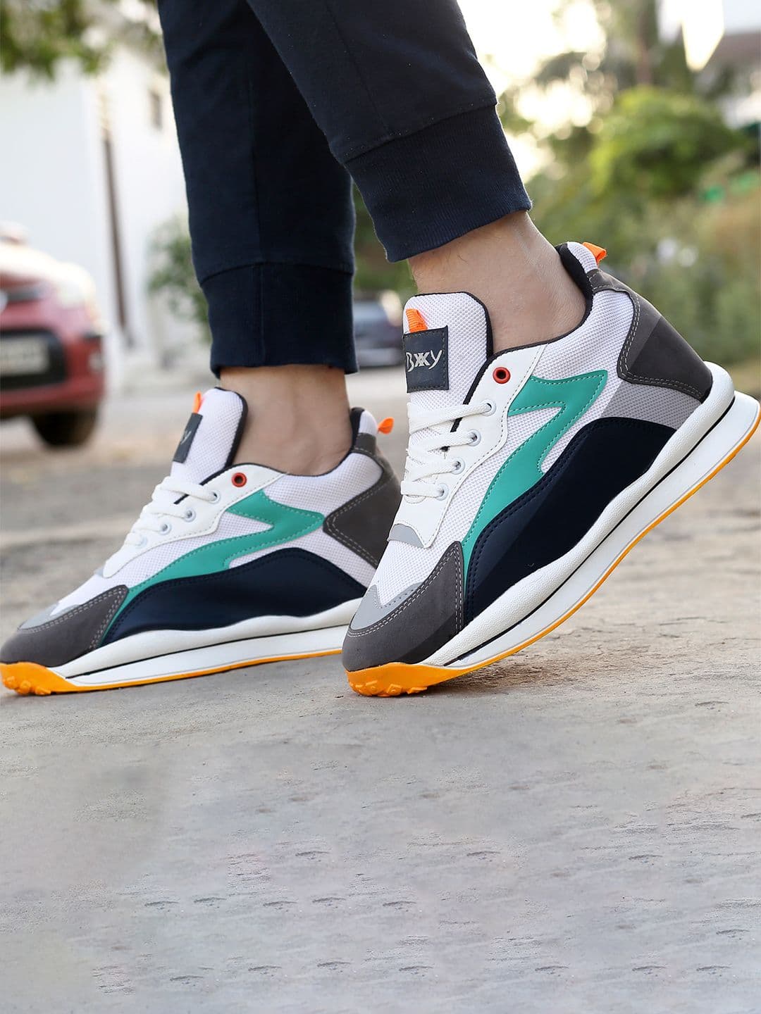Bxxy Men 3 Inch Hidden Height Increasing Multi Colourblocked Casual Sports Running Shoes - view 1