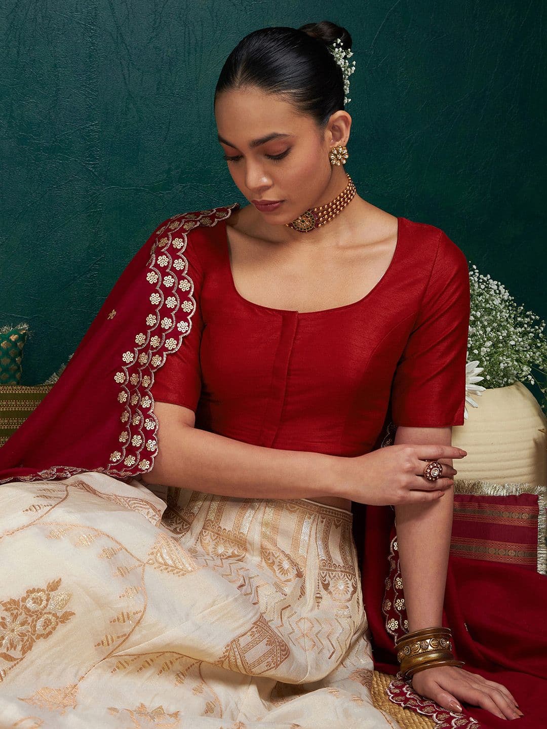 Soch Short Sleeve Saree Blouse - view 1