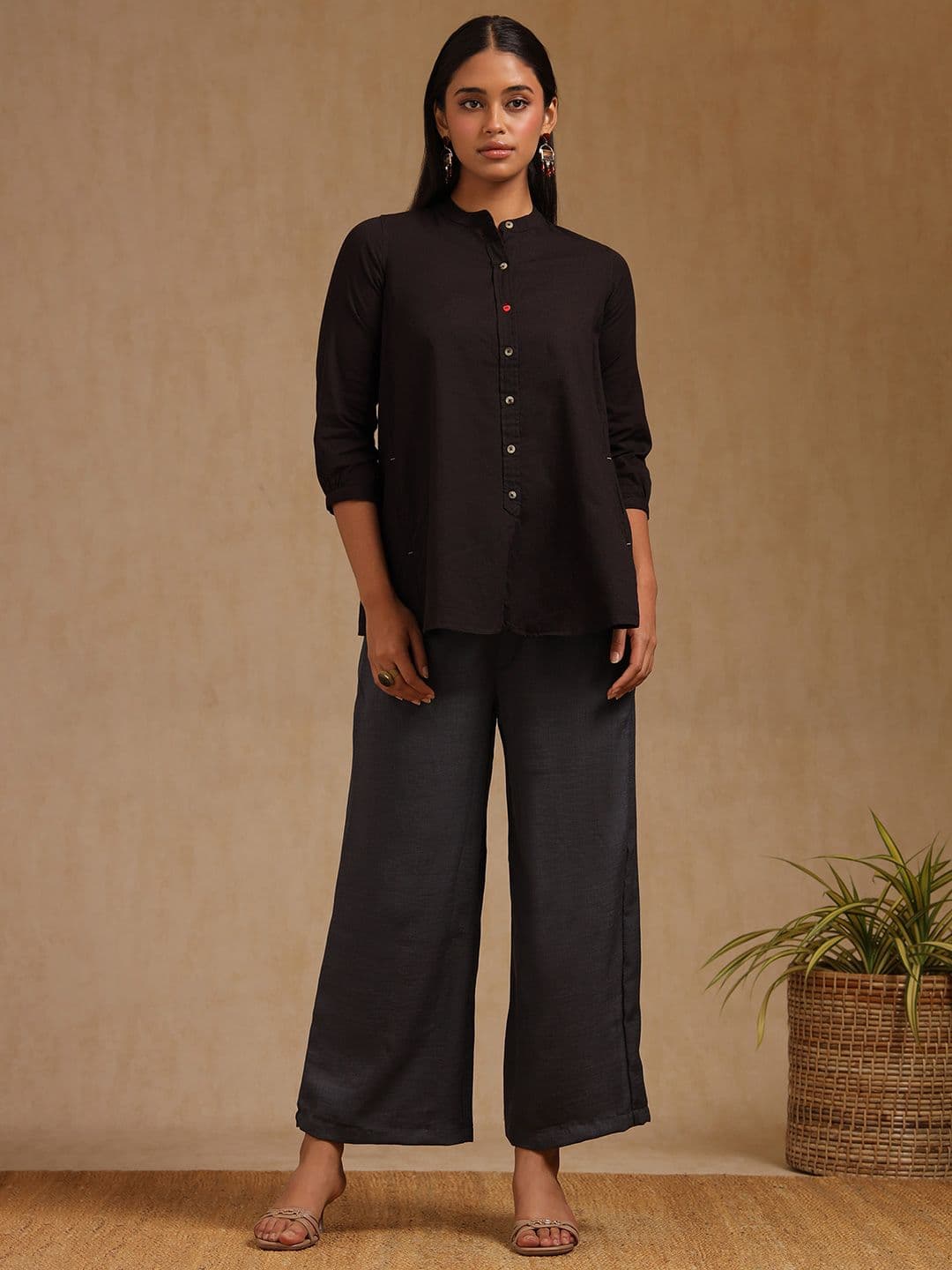 Soch Women Wide Leg Cropped Palazzos - view 1