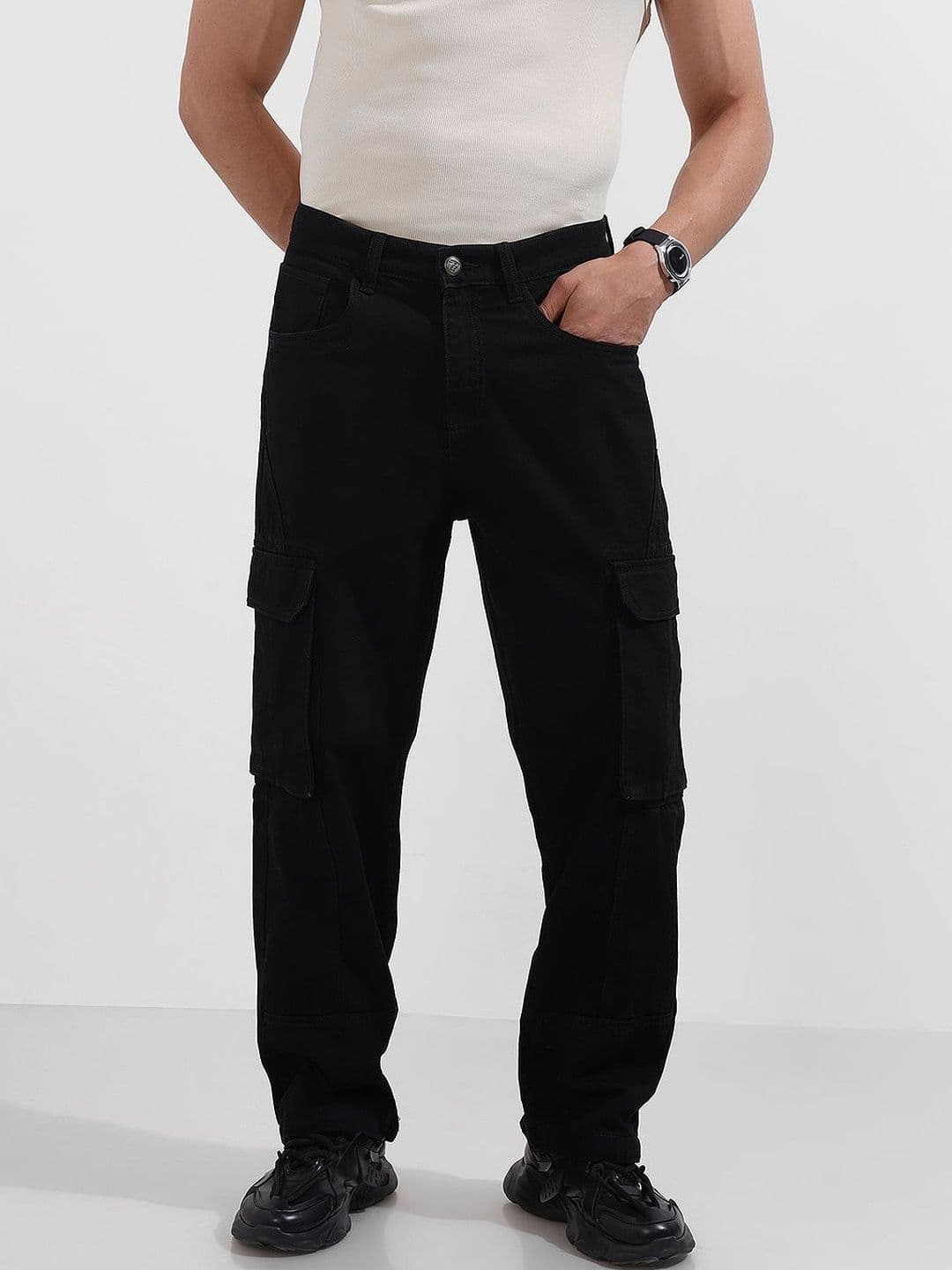 The Indian Garage Co Men Relaxed Fit Mid-Rise Cargo Styles Jeans - view 1