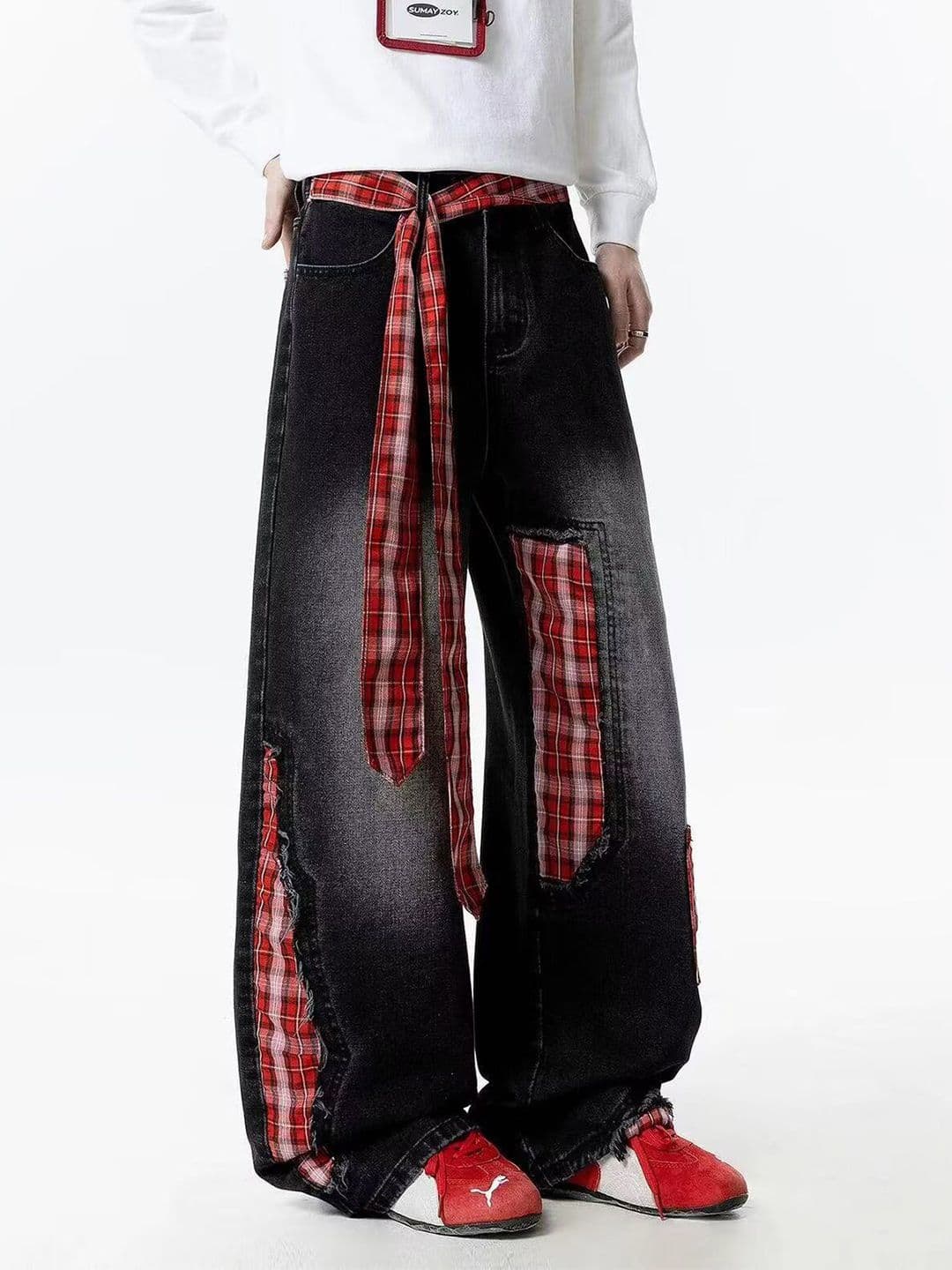 StyleCast Men Mid-Rise Wide Leg Light Fade Jeans - view 1
