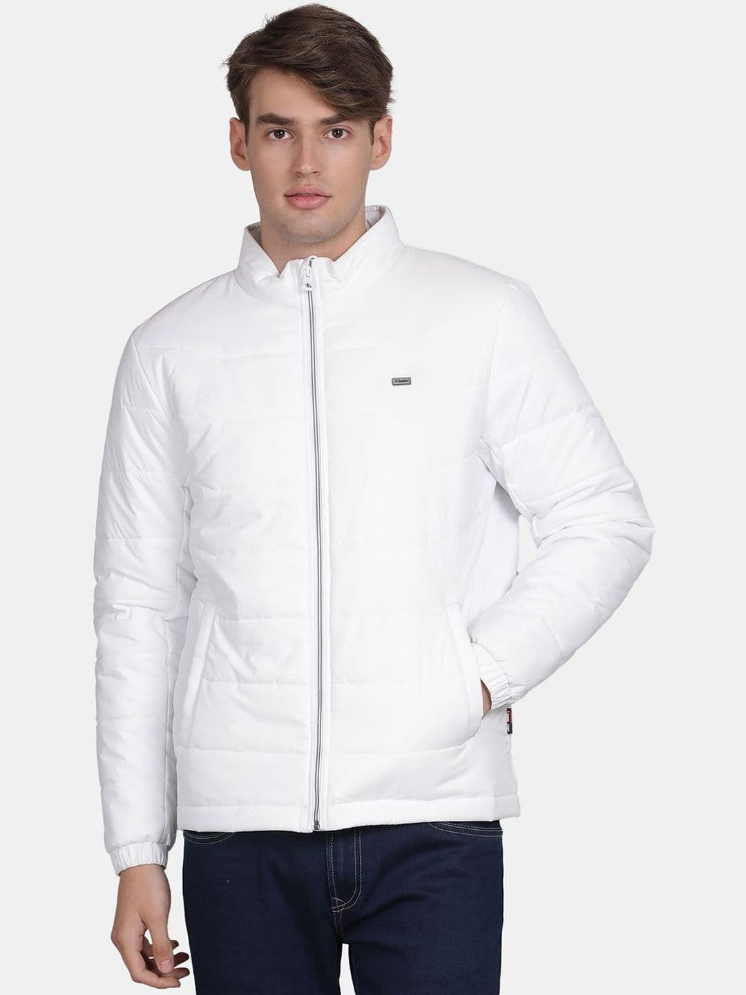 t-base Stand Collar Lightweight Puffer Jacket With Zip Detail - view 1