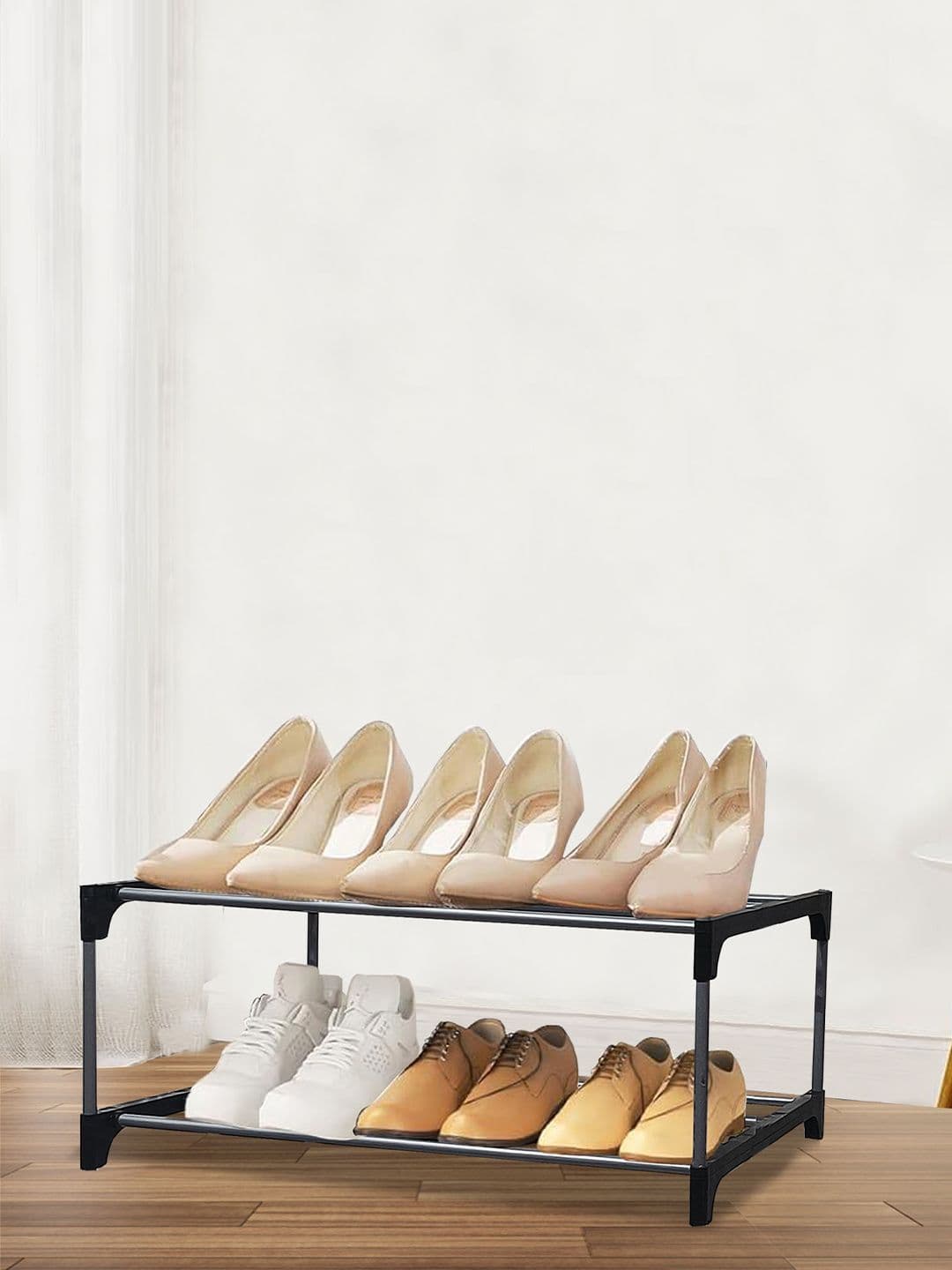 Rmerchants Black Stainless Steel 2-Tier Shoe Rack - view 1