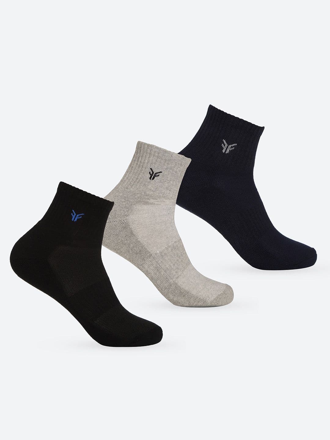 FOOTONS High-Ankle Cotton Anti-Bacteria & Anti-Odour Multi Socks (Pack of 3) - view 1