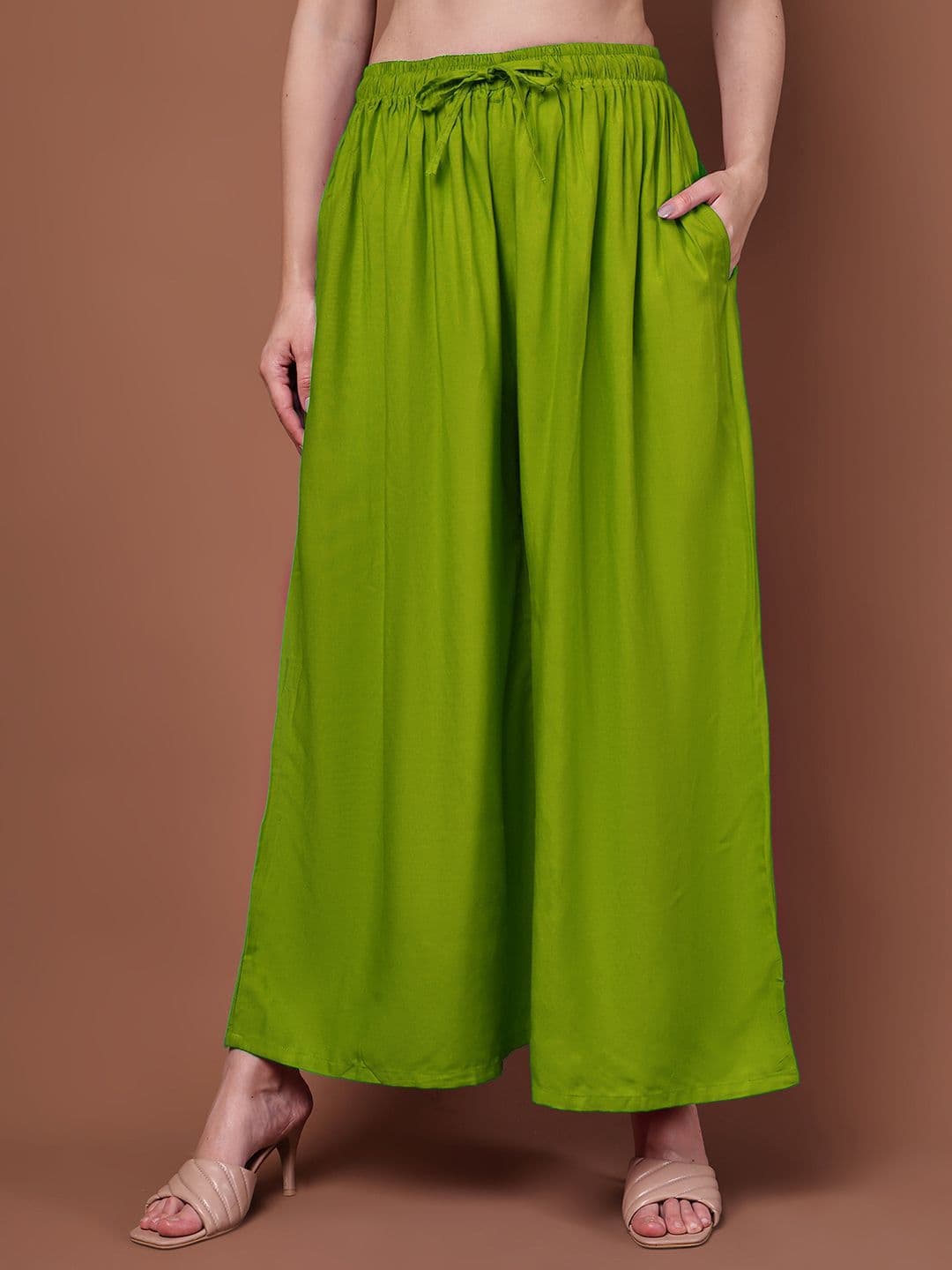 Valles365 by S.C. Women Solid Regular Western Flared Palazzos - view 1