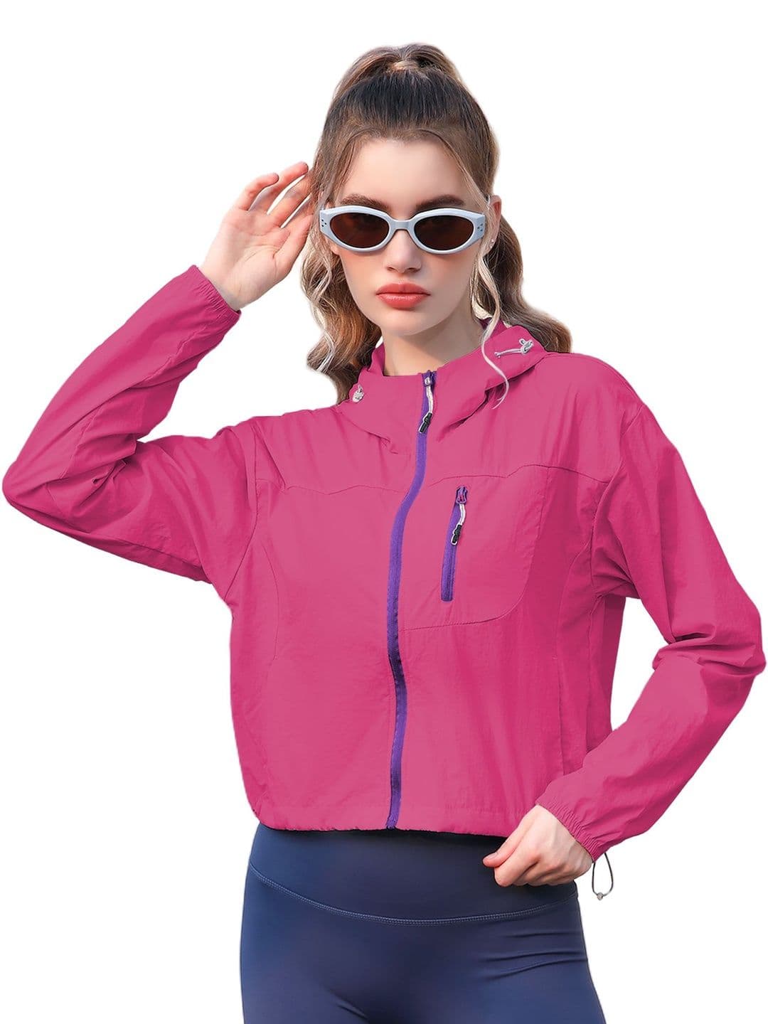 Palay Unisex Hooded Water Resistant Crop Outdoor Sporty Jacket - view 1