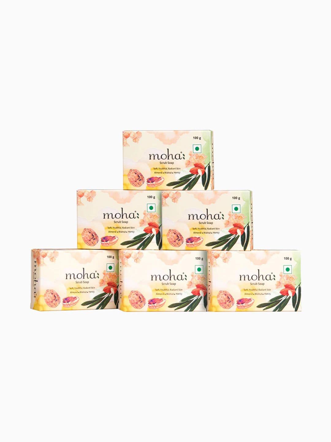 moha Set Of 6 Exfoliate Scrub Soap - 100g Each - view 1