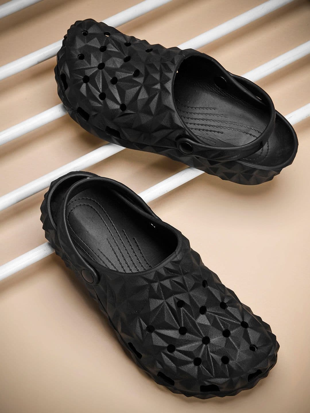 SHOELAMB Men Solid Black Clogs - view 1