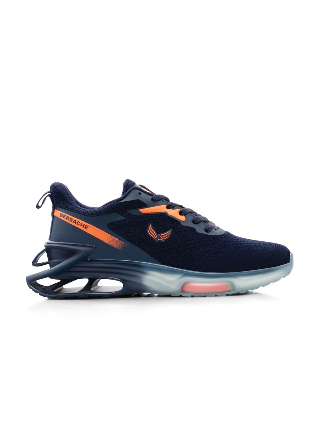 BERSACHE Men Navy Blue Lace-Ups Mid-Top Road Running Sports Shoes - view 1