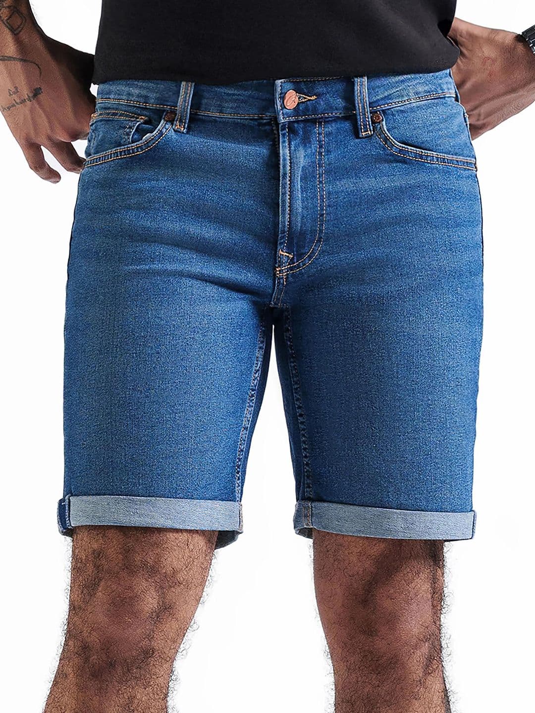 LOVEGEN Men High-Rise Regular Fit Denim Shorts - view 1