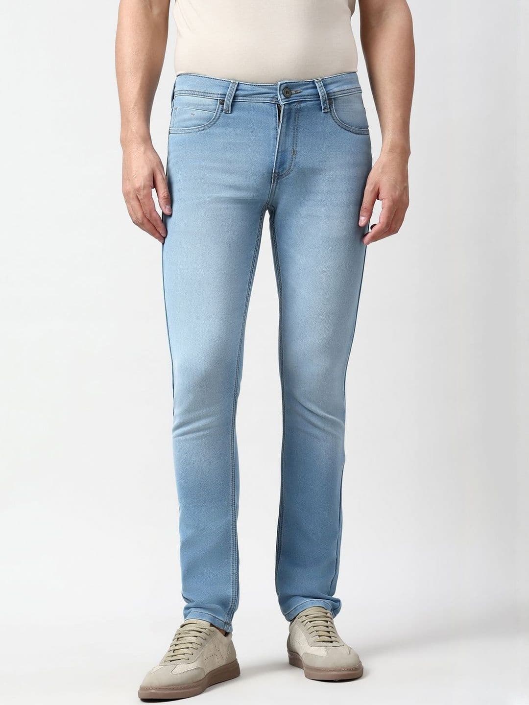 Peter England Casuals Men Slim Fit Mid-Rise Light Fade Jeans - view 1