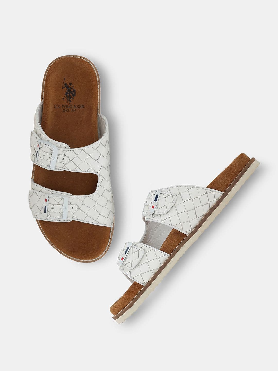 U.S. Polo Assn. Men Leather Comfort Sandals with Buckle - view 1
