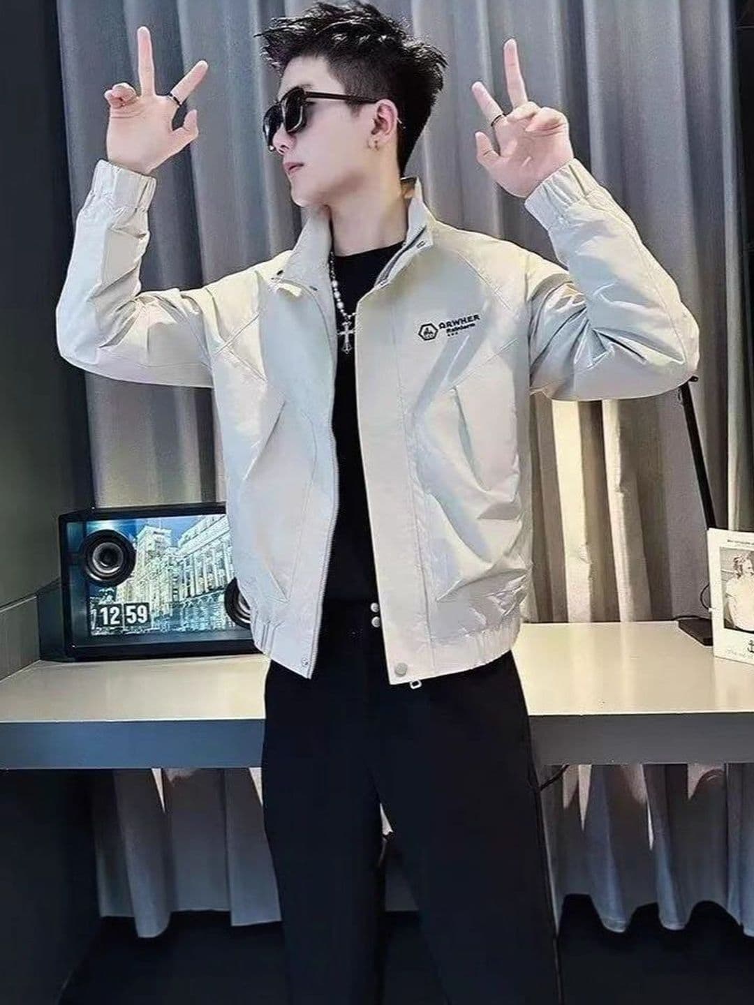 StyleCast x Revolte Stand Collar Tailored Jacket