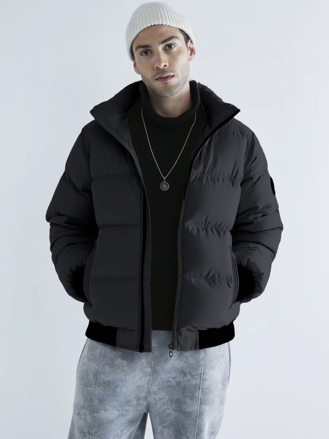 StyleCast x Revolte Stand Collar Parka Jacket - view 1