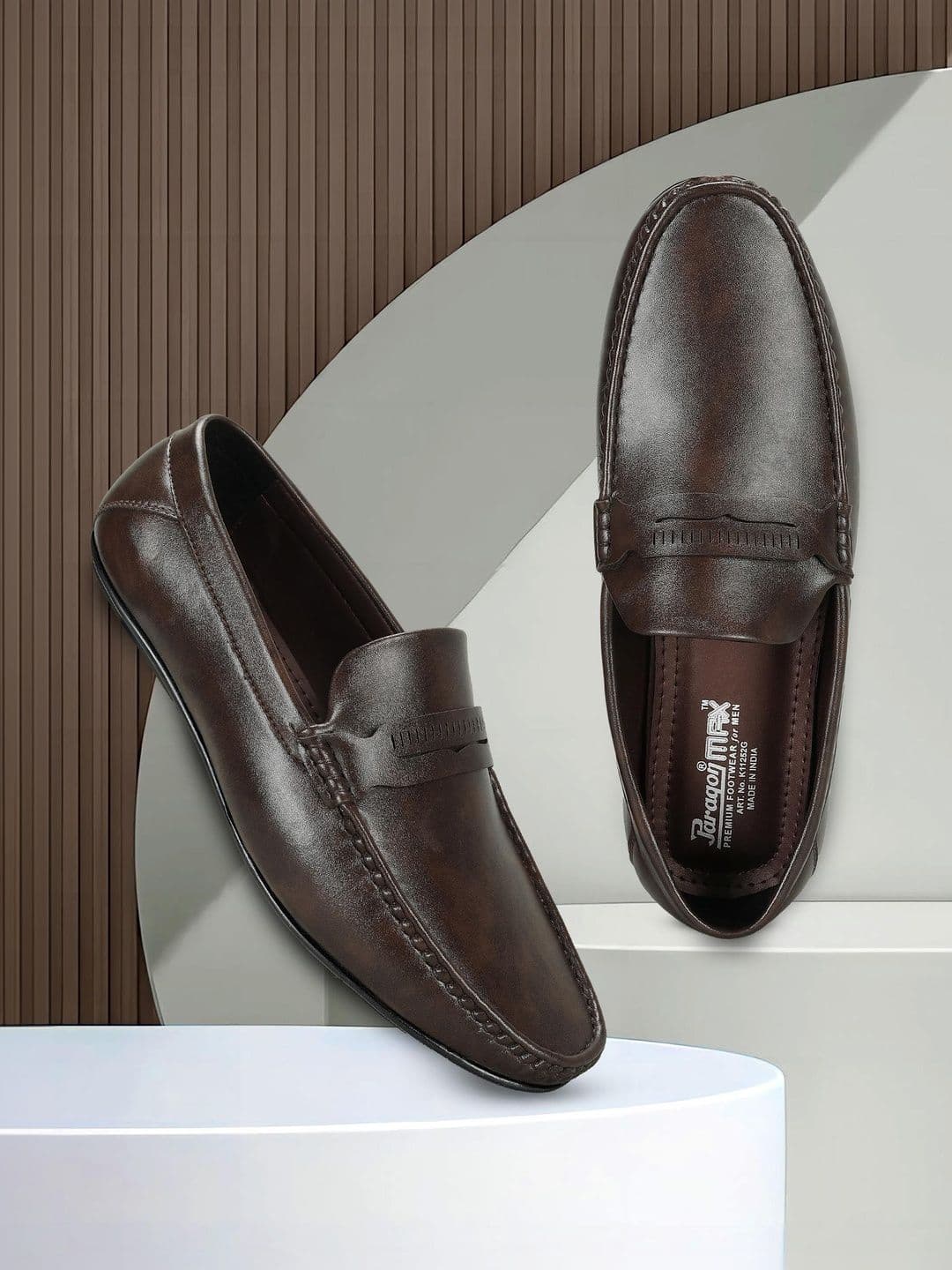 Paragon Men Cushioned Sole & Sturdy Construction Round-Toe Formal Loafers - view 1