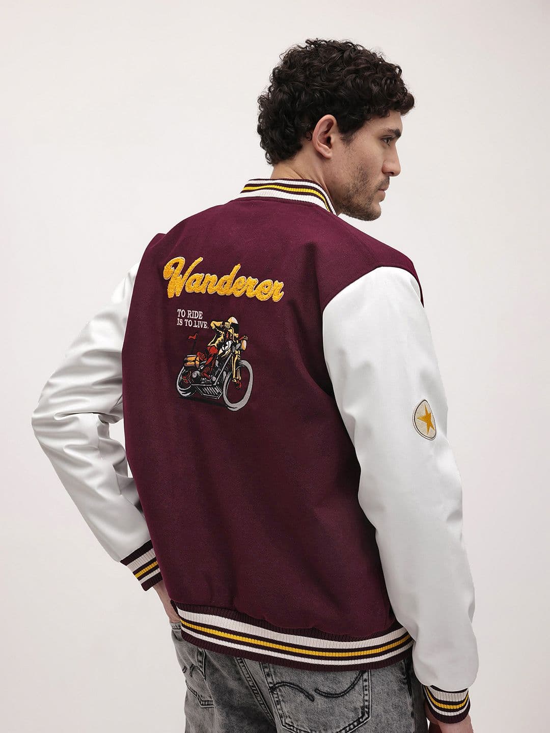 The Roadster Life Co. Applique Varsity Jacket - view 1