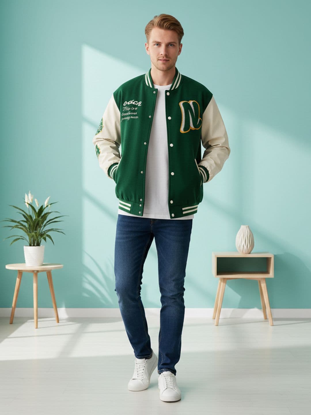 Mast & Harbour Men Shawl Collar Bomber Jacket - view 1