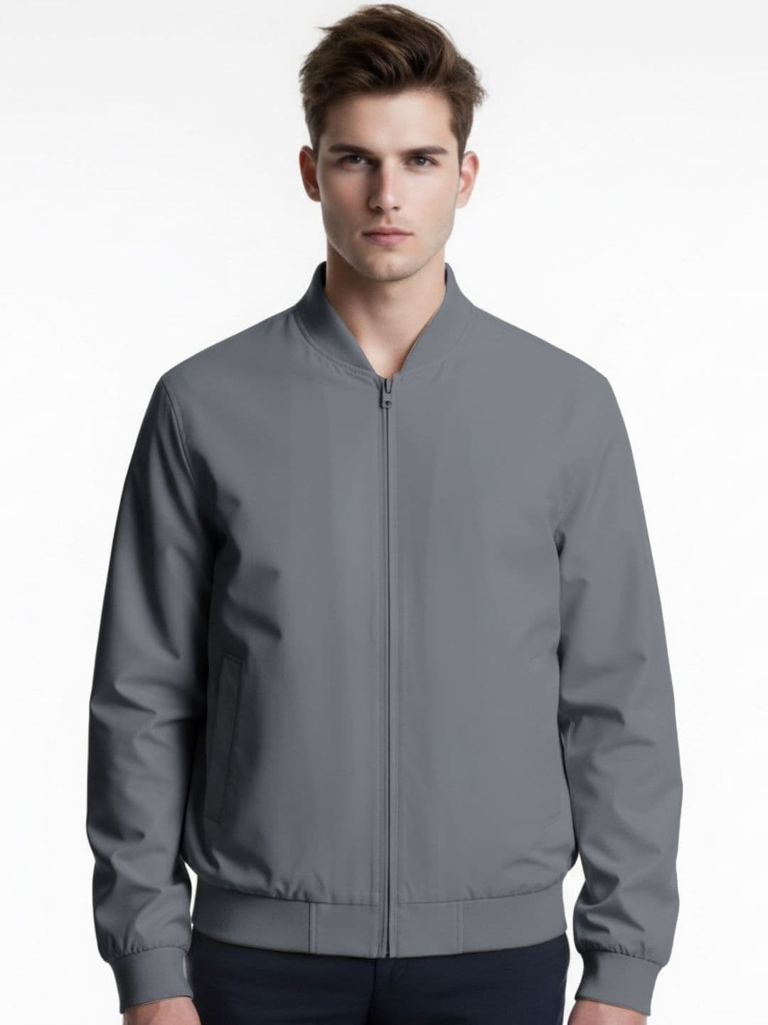 StyleCast x Revolte Stand Collar Leather Jacket - view 1