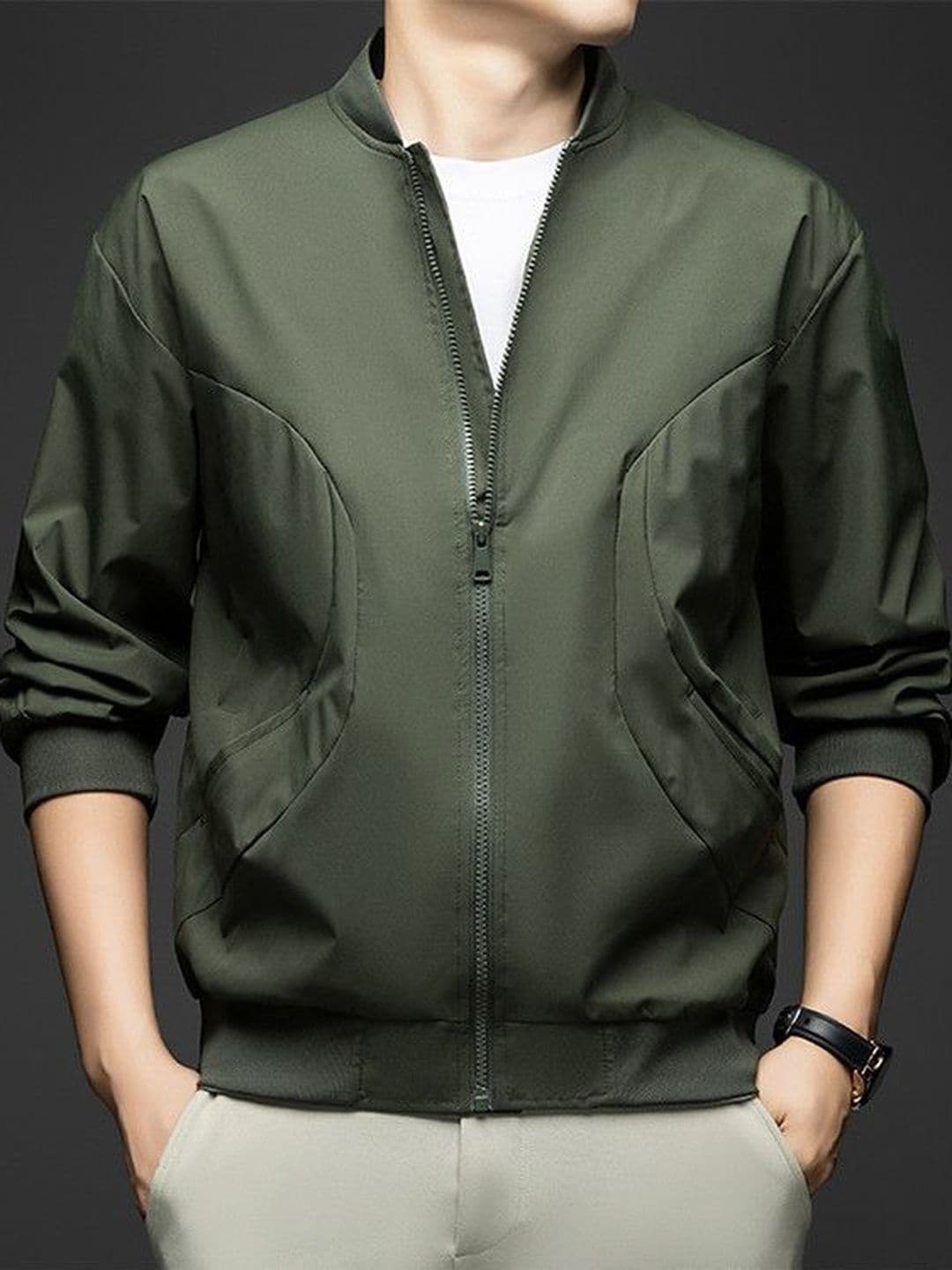 StyleCast x Revolte Stand Collar Tailored Jacket - view 1