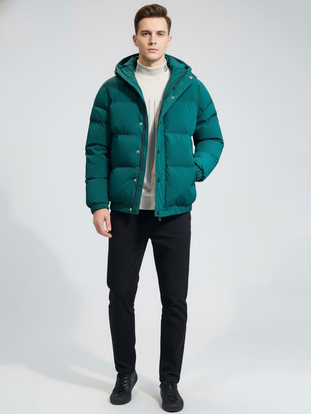 Mast & Harbour Hooded Quilted Jacket - view 1
