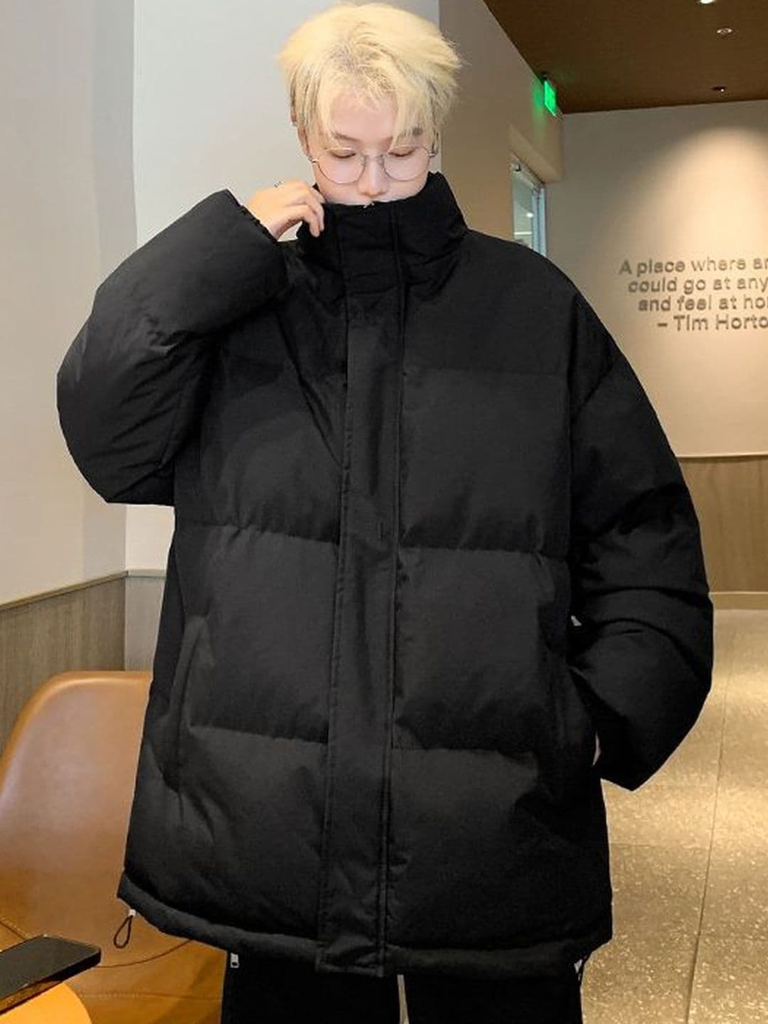 StyleCast x Revolte Stand Collar Cape Jacket - view 1
