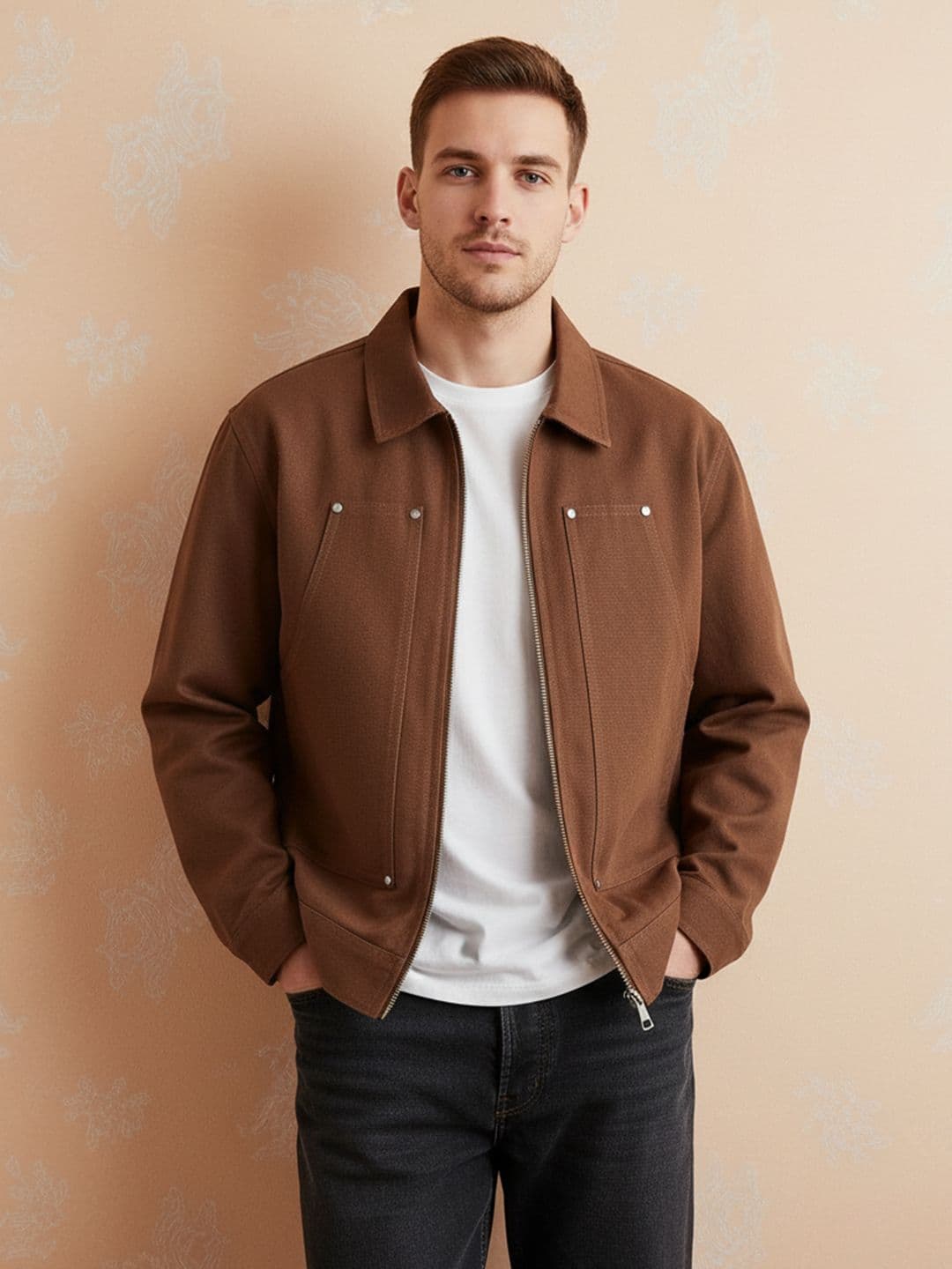 Mast & Harbour Men Spread Collar Long Sleeves Tailored Jacket - view 1