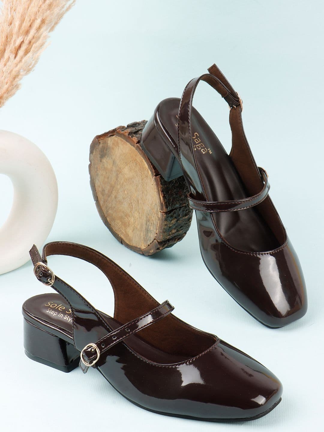 Sole Saga Block Peep Toes - view 1