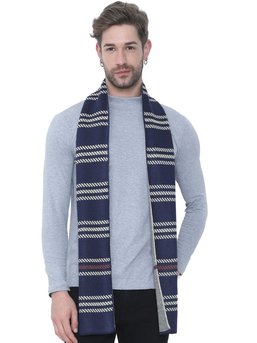FabSeasons Unisex Striped Merino Wool Mufflers - view 1