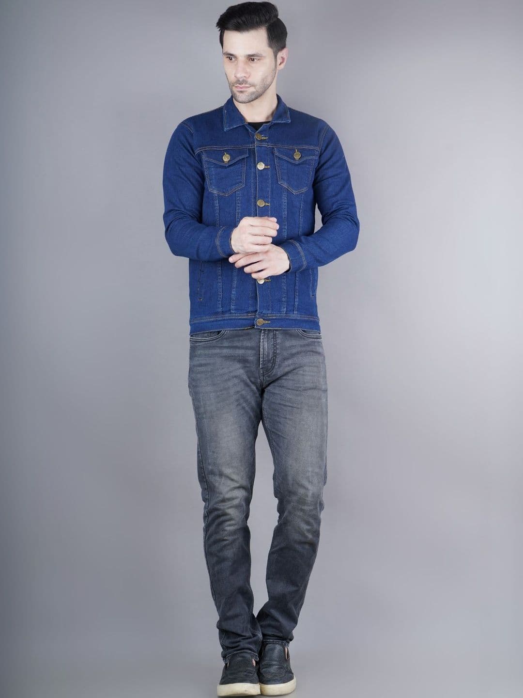 SZN Men Outdoor Denim Jacket with Patchwork - view 1