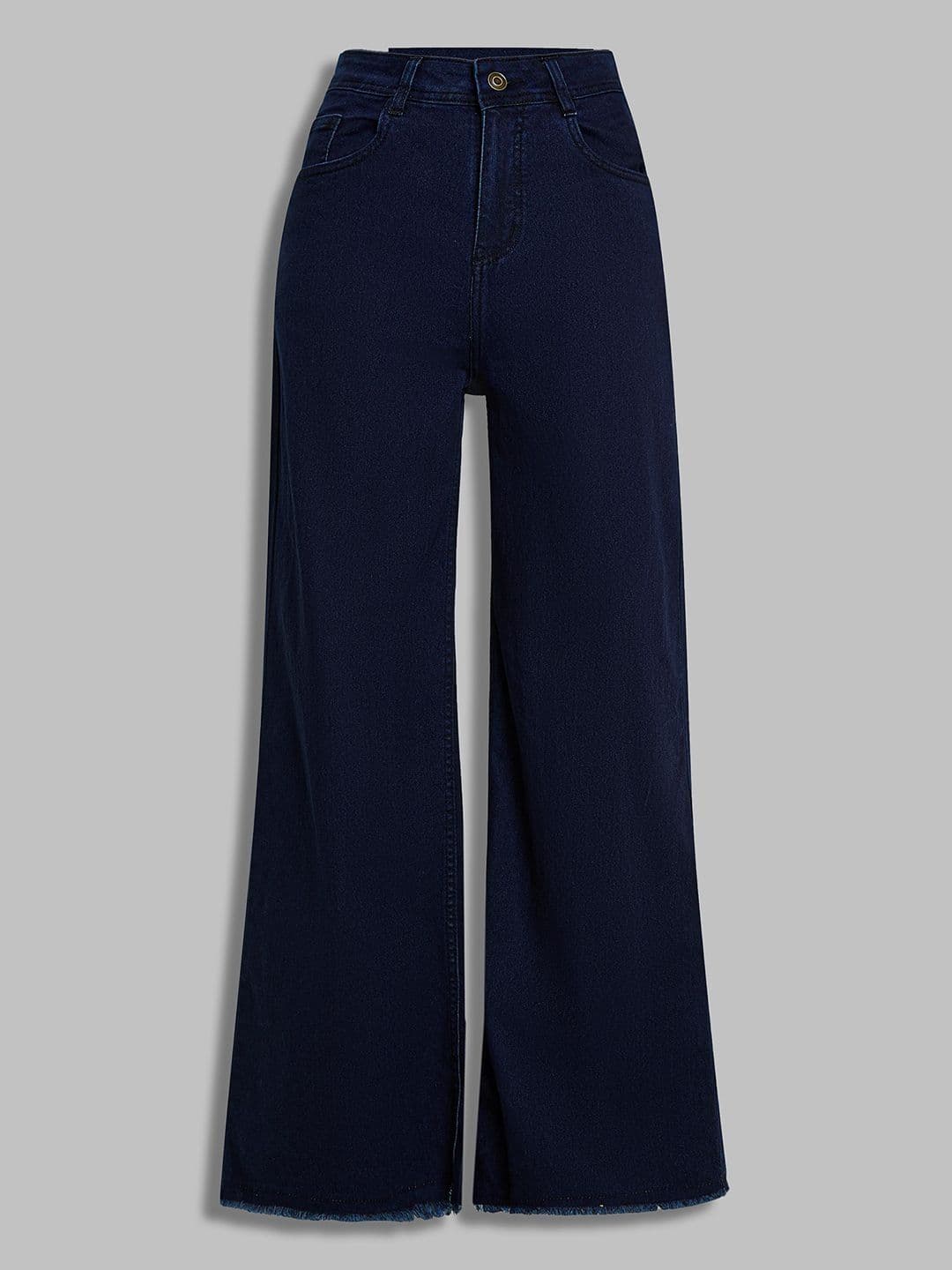 Miss Chase Women's Wide-Leg High-Rise Clean-Look Regular-Length Stretchable Denim Jeans - view 1