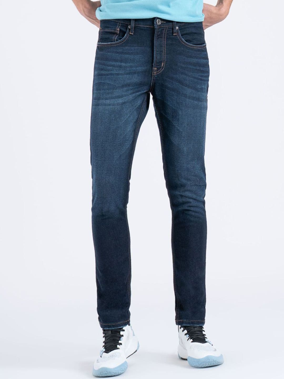 Red Tape Men Skinny Fit Mid-Rise Stretchable Jeans - view 1
