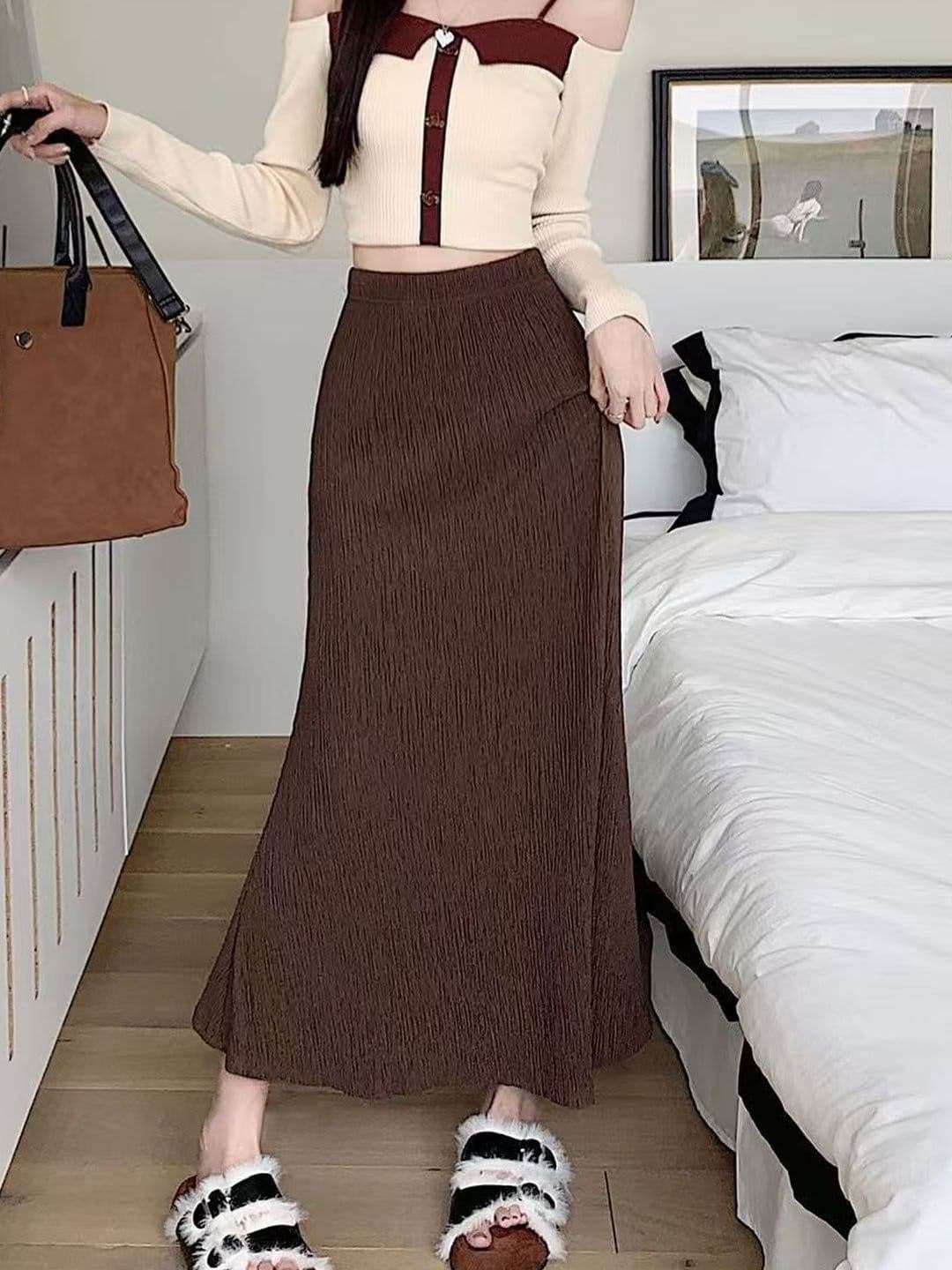 StyleCast Opaque A-Line Maxi Skirt - view 1