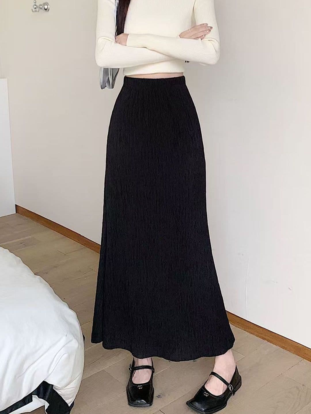 StyleCast Opaque A-Line Straight Maxi Skirt - view 1