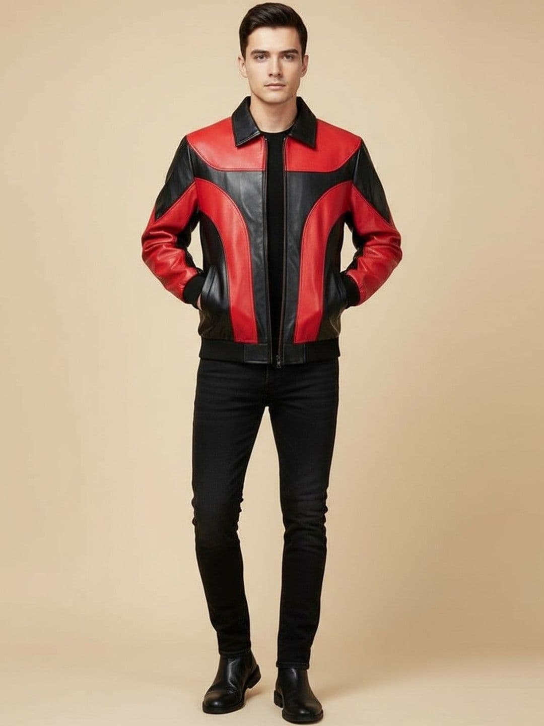 Mast & Harbour Men Colourblocked Biker Jacket - view 1