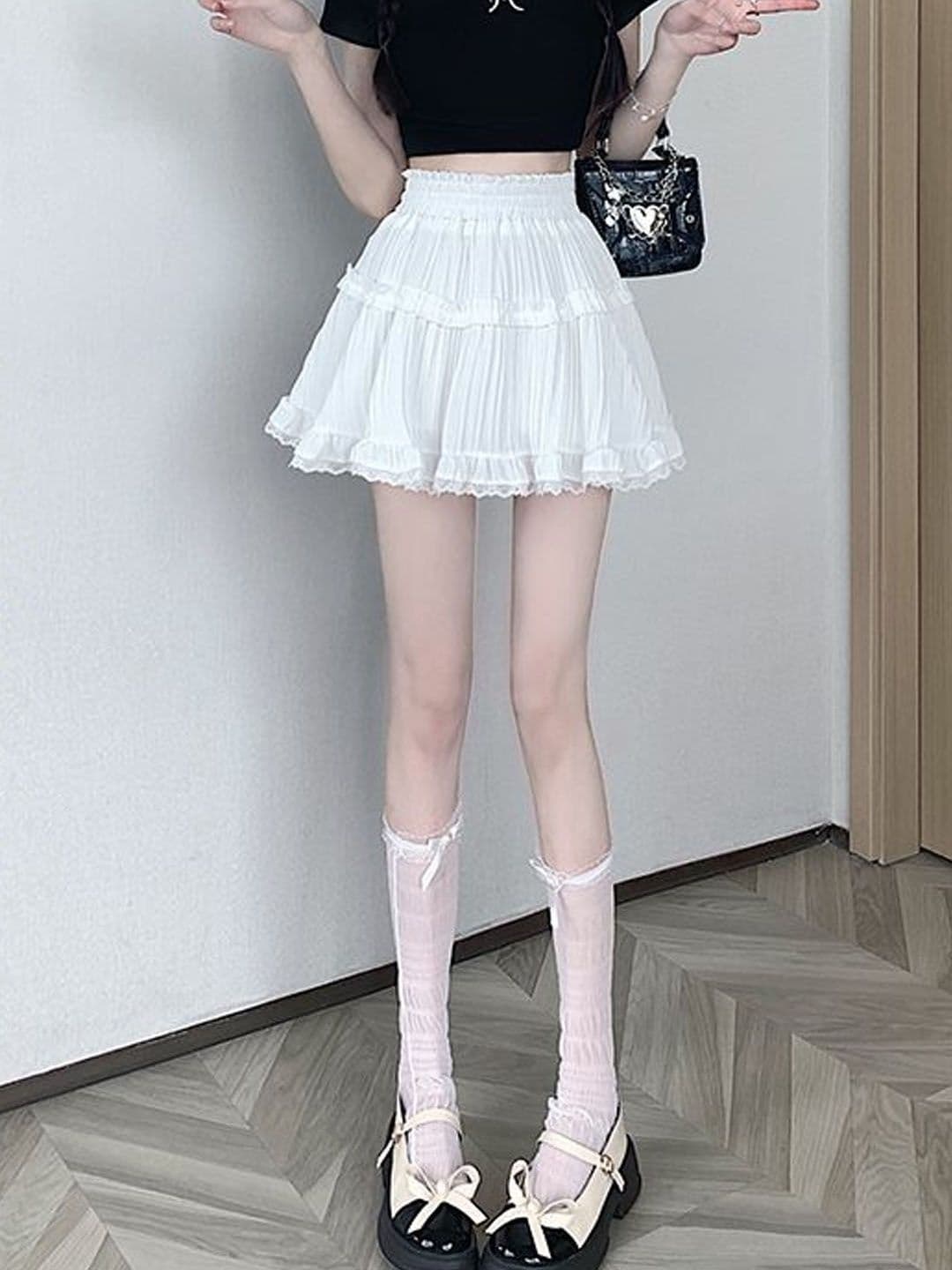 StyleCast Self Design Layered Flared Mini Skirts - view 1