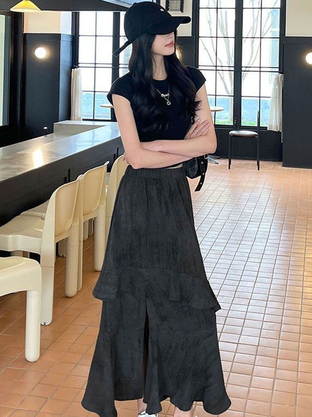 StyleCast A-Line Asymmetric Maxi Skirts - view 1