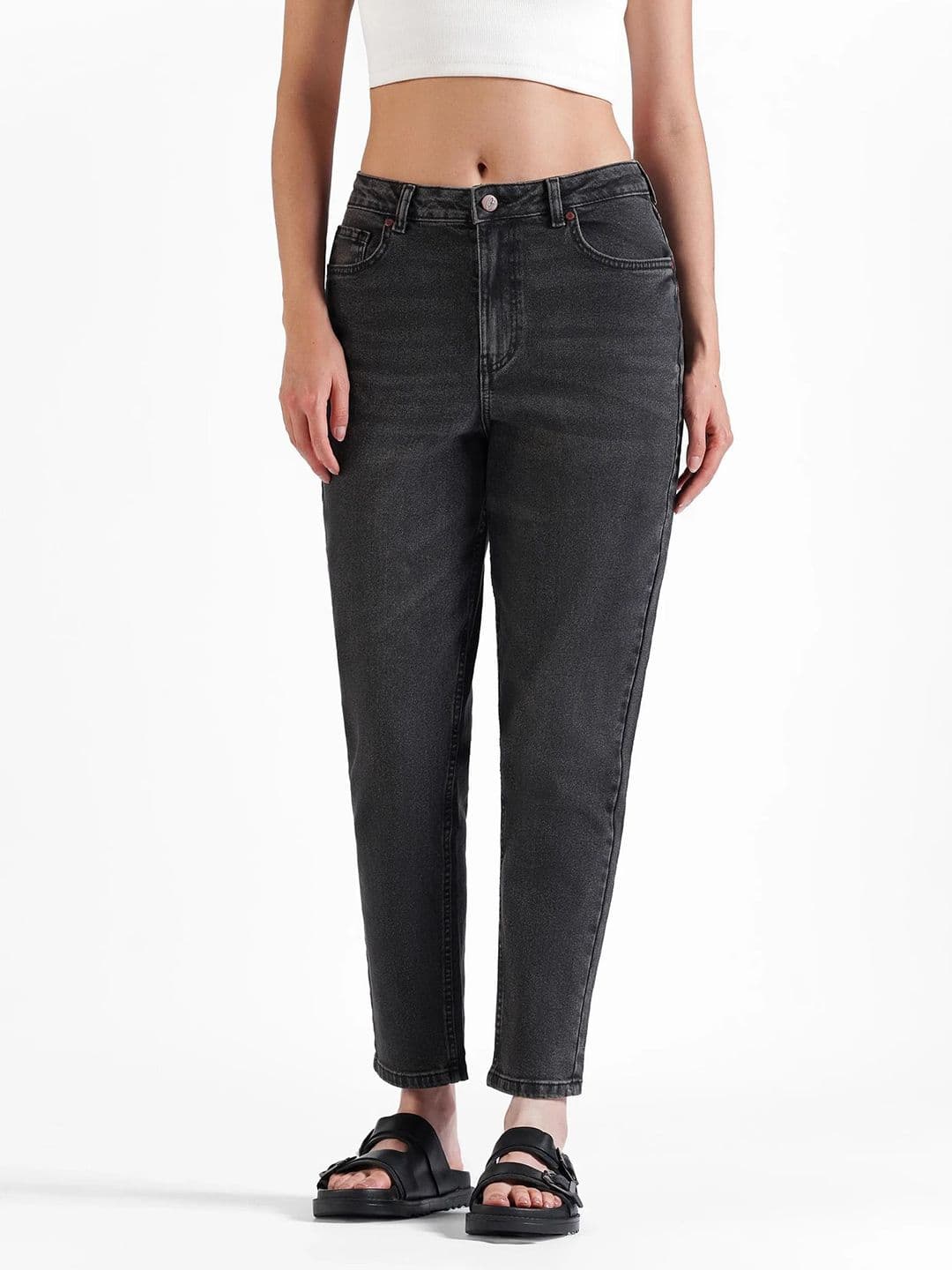 LOVEGEN Women Black Mom fit High Rise Jeans - view 1