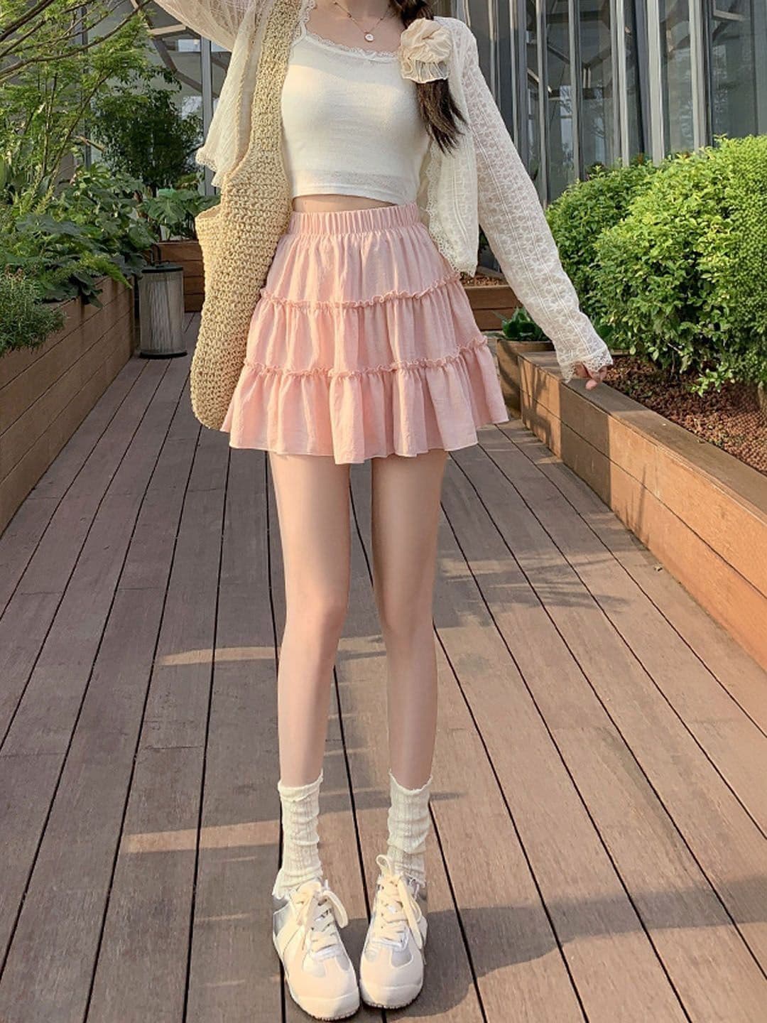 StyleCast Layered Mini Trendy Flared Skirt - view 1