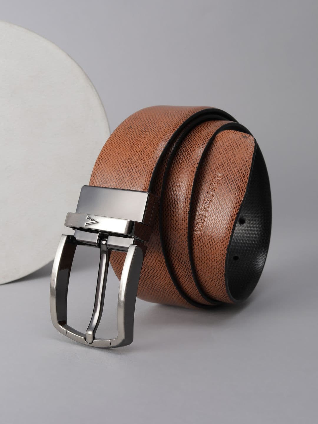 Van Heusen Men Textured Leather Reversible Formal Belt - view 1