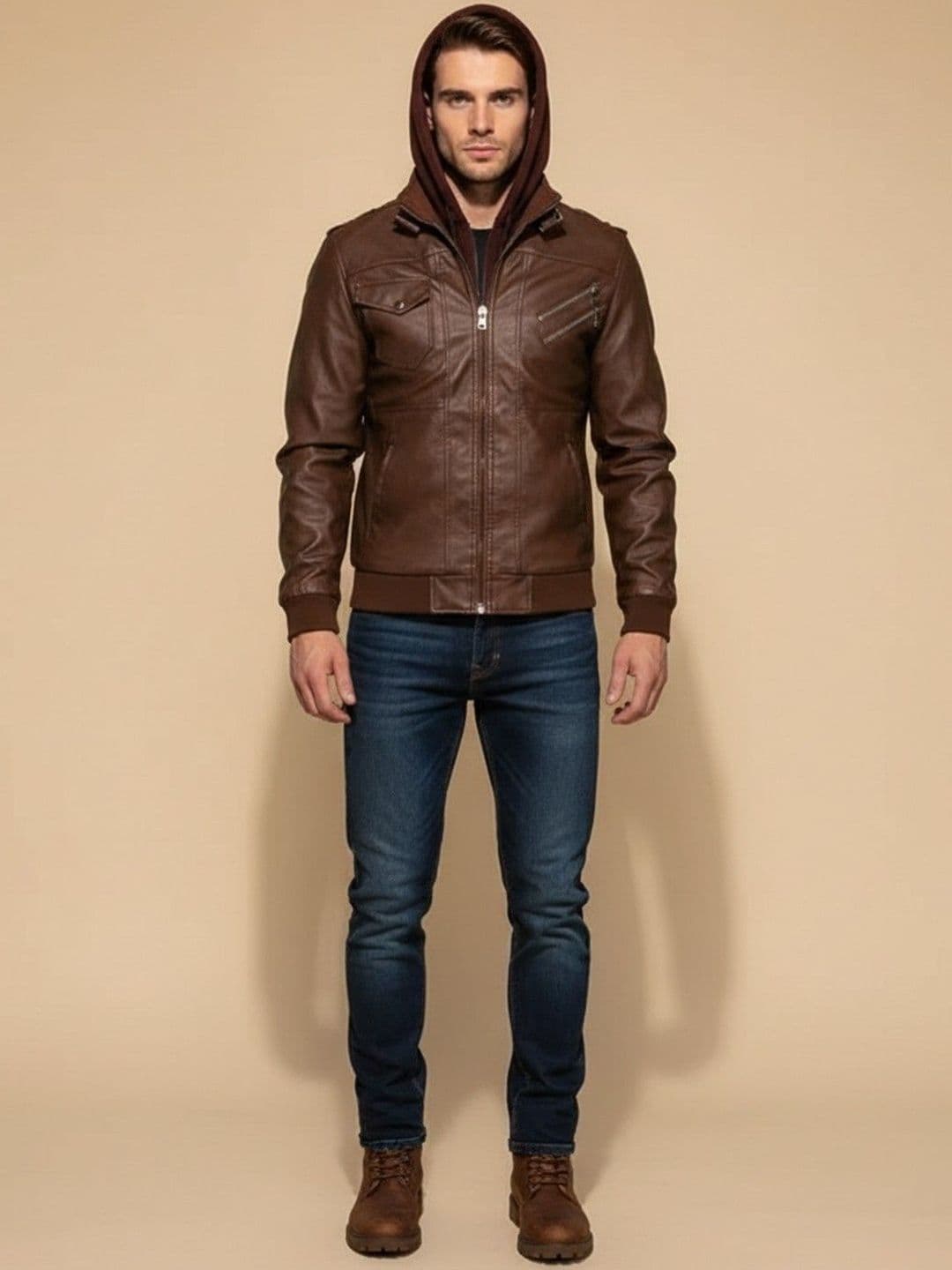 Mast & Harbour Men Biker Jacket - view 1