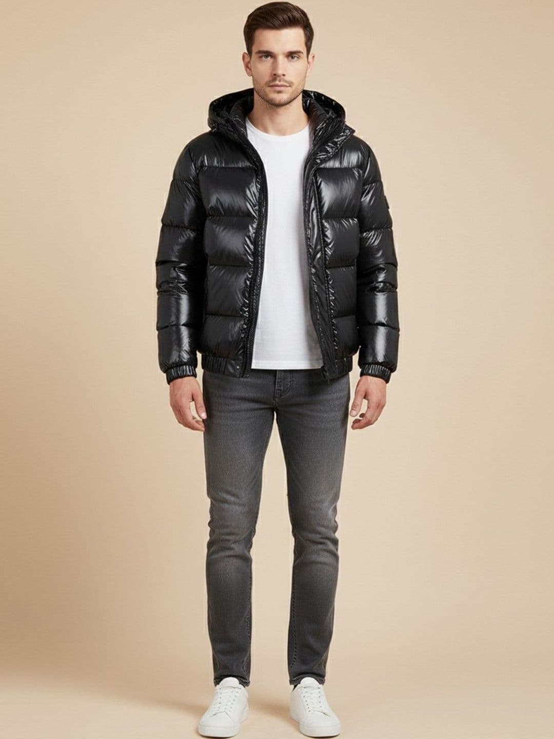 Mast & Harbour Hooded Camouflage Puffer Jacket - view 1