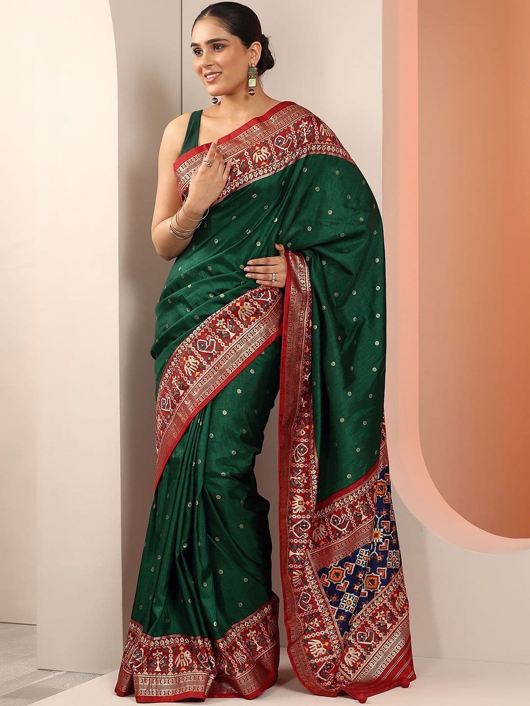 Libas Ethnic Motifs Woven Design Saree With Unstitched Blouse Piece - view 1